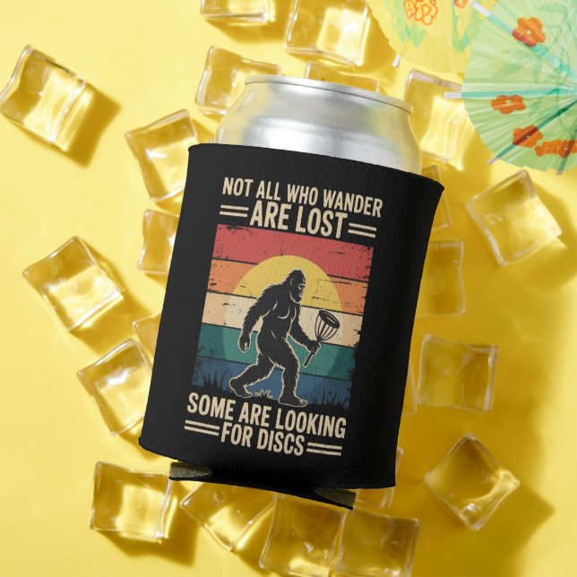 Not All Who Wander Are Lost Funny Disc Golf Disc  Can Cooler (In Situ Summer)