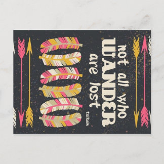 Not All Who Wander Are Lost postcard