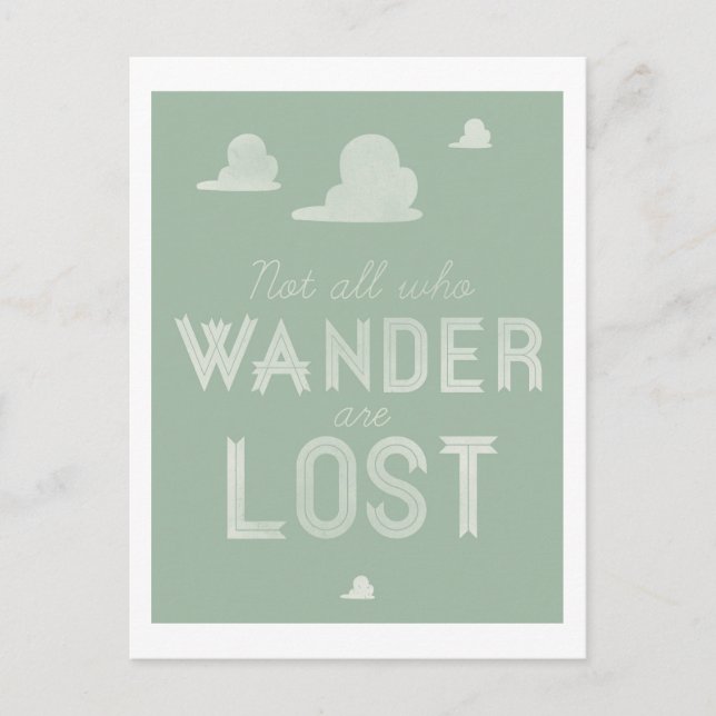 Not All Who Wander are Lost Postcard (Front)