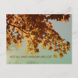 Not all who wander are lost postcard
