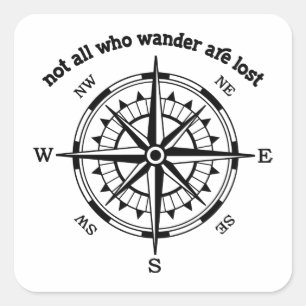 Not All Who Wander Are Lost Square Sticker