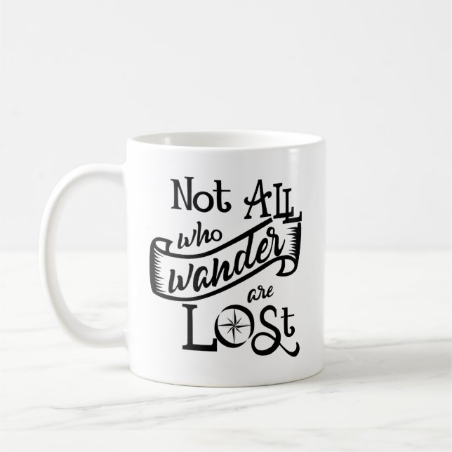 Not All Who Wander Mug (Left)