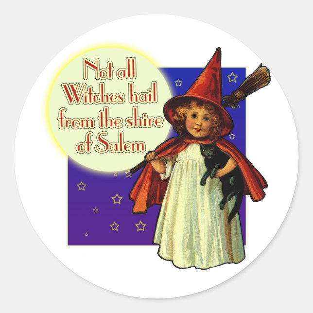 Not All Witches... Classic Round Sticker (Front)