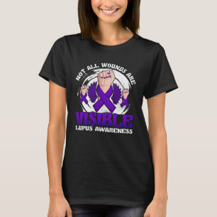 Not All Wounds Are Visible Lupus Warrior Purple Ri T-Shirt