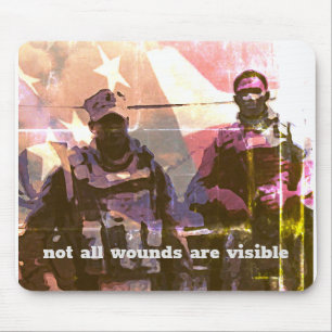 Not All Wounds are Visible PTSD Clipboard Mouse Pa Pad