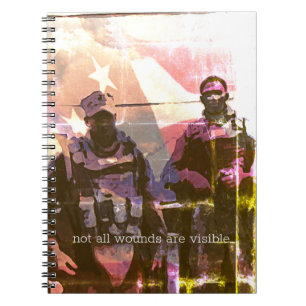 Not All Wounds are Visible PTSD Spiral Notebook
