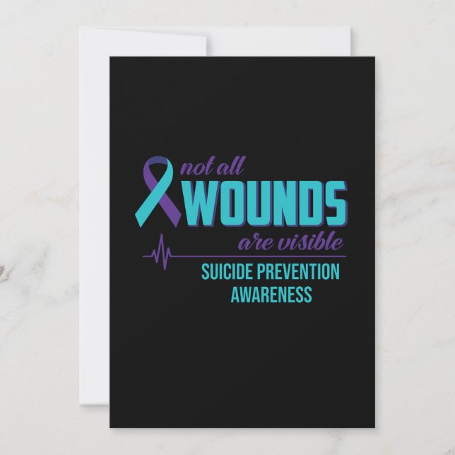 Not All Wounds Are Visible Suicide Prevention Save The Date (Front)