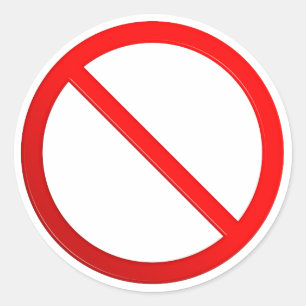 Not Allowed Sign Classic Round Sticker