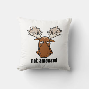 Not Amoosed Throw Pillow