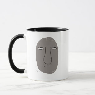 Not Amused Cartoon Face Coffee Mug