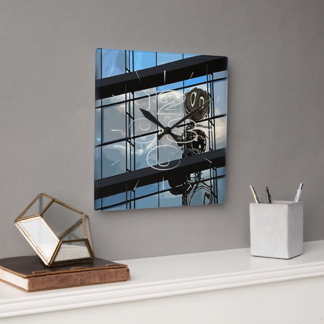 Not an Alien Square Wall Clock (Office)