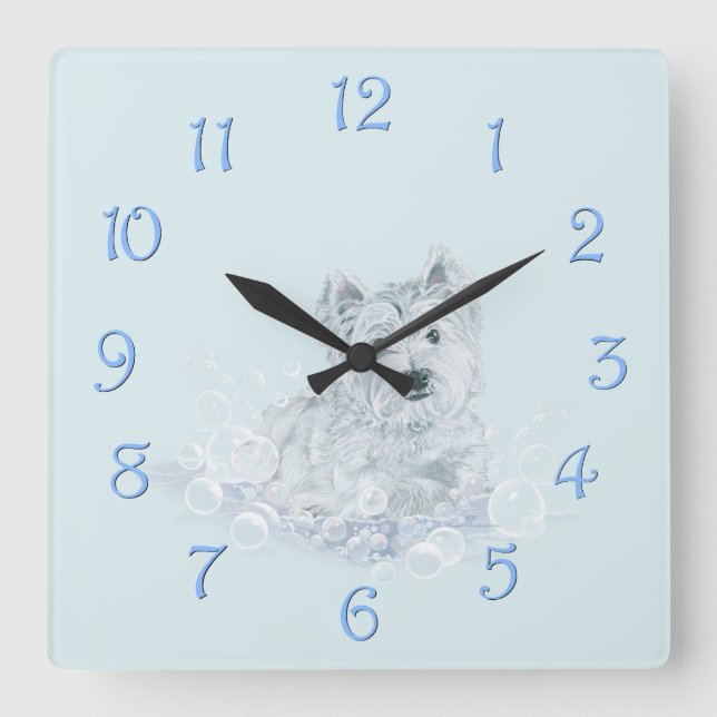 Not Another Bath Square Wall Clock (Front)
