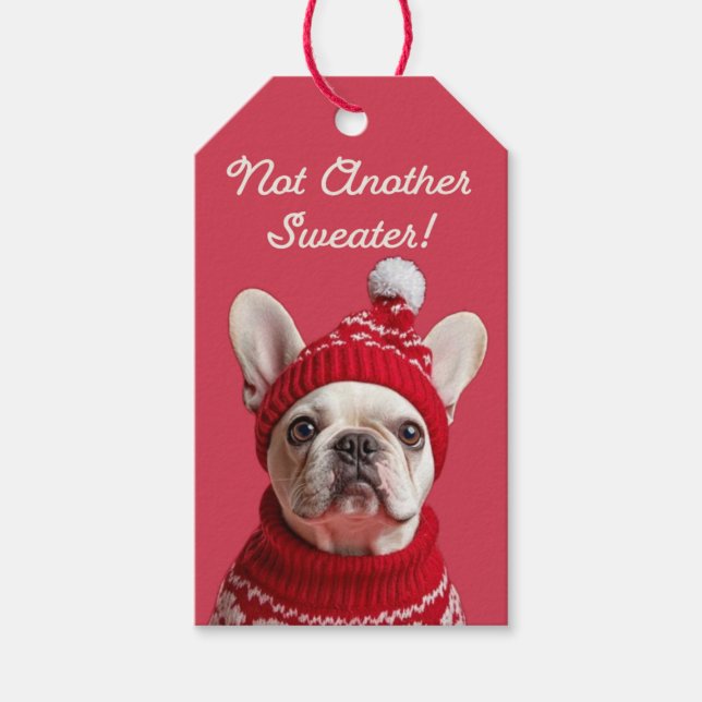 Not Another Sweater! French Bulldog Gift Tag (Front)