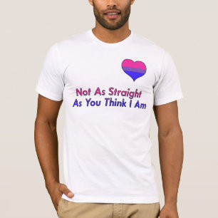 "Not As Straight" Bisexual/Biromantic Shirt