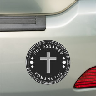 Not Ashamed of the Gospel Christian Verse Car Magnet