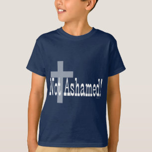 Not Ashamed! Romans 1:16 (with Cross) T-Shirt