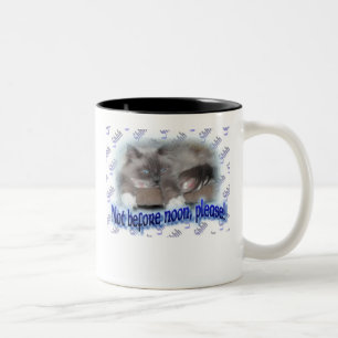 Not before noon! Two-Tone coffee mug