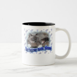 Not before noon! Two-Tone coffee mug