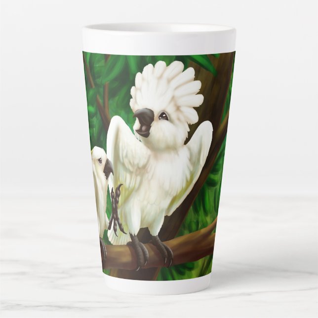 NOT Birds of a Feather latte mug (Front)