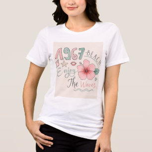 Not Black Nice Try Funny Floral T-Shirt Cute Sar Tri-Blend Shirt