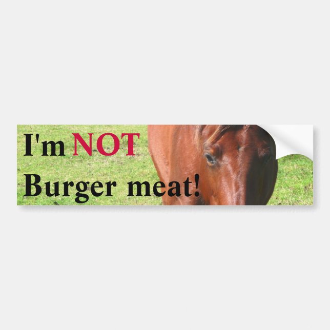 NOT Burger Meat Bumper Sticker (Front)