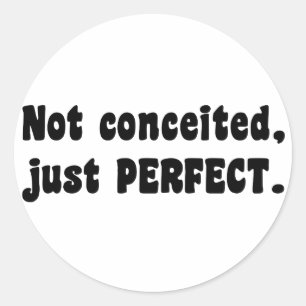 Not Conceited, Just Perfect Classic Round Sticker