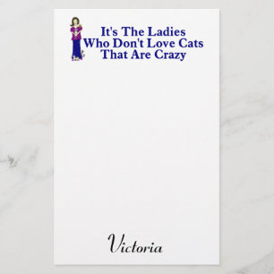 (Not Crazy) Cat Lady Stationery
