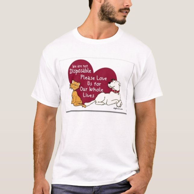 Not Disposable cat/dog T-Shirt (Front)