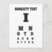 Not drunk Sobriety Blurry Eye Chart Test Sober