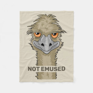 Not Emused Funny Emu Pun Brown Fleece Blanket