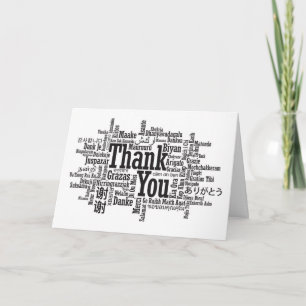NOT ENOUGH WAYS TO SAY "THANK YOU" TO YOU THANK YOU CARD