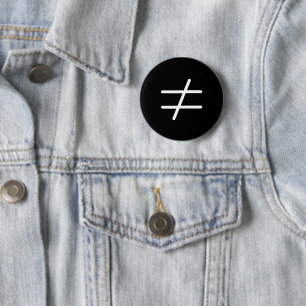 Not Equal Symbol Women's Rights Protest  2 Inch Round Button