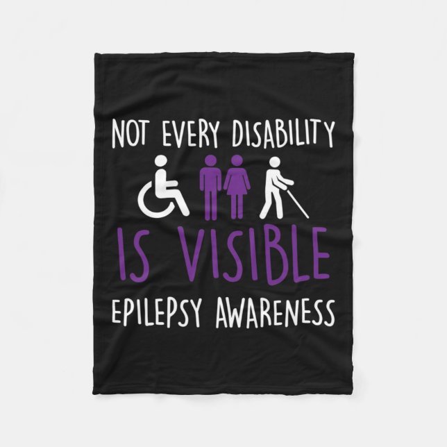 Not Every Disability Is Visible  Fleece Blanket (Front)