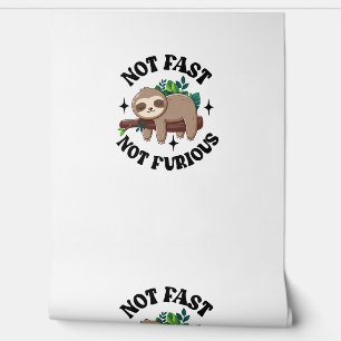 Not Fast Not Furious Funny Cute Sleepy Sloth Wallpaper