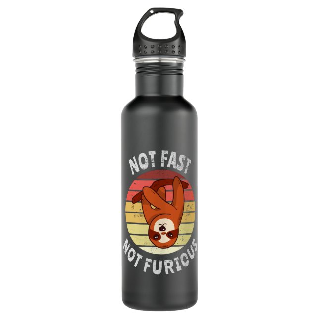 Not Fast Not Furious sloth 710 Ml Water Bottle (Front)