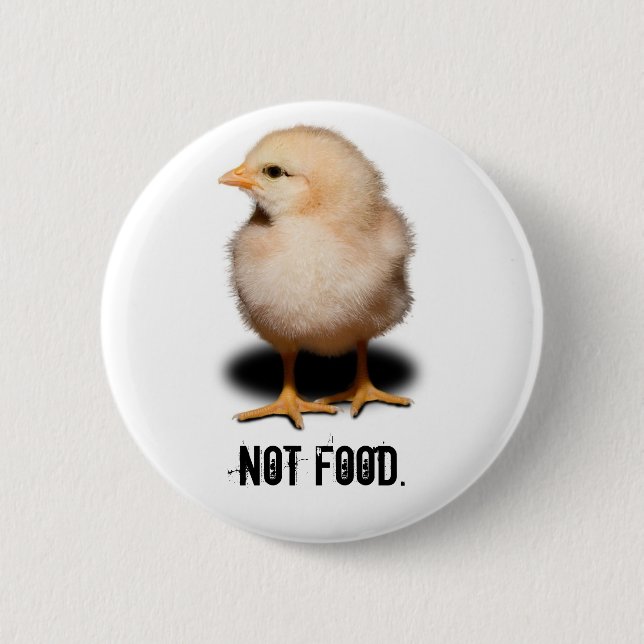 Not Food. 2 Inch Round Button (Front)