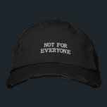 Not For Everyone Embroidered Hat | Minimal<br><div class="desc">Upgrade your streetwear look with this “Not For Everyone” embroidered hat 🧢✨ Featuring clean, minimal embroidery, this cap delivers a bold message in a subtle and stylish way. Designed for everyday wear, it blends modern streetwear fashion with a timeless aesthetic. Perfect for those who prefer simple yet powerful statement pieces,...</div>