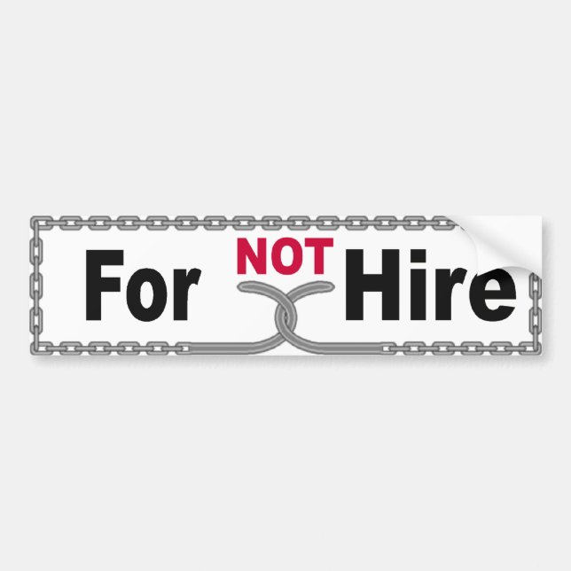 NOT For Hire Bumper Sticker (Front)