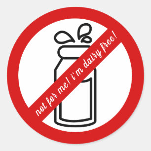 Not for me, i'm dairy free! Dairy Allergy Alert Classic Round Sticker
