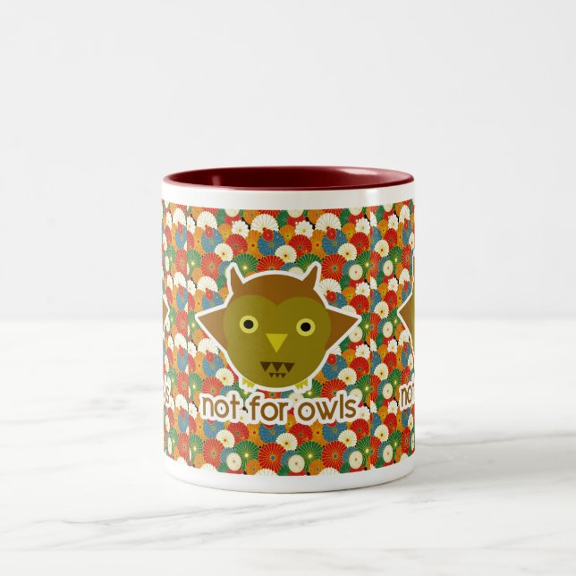 Not For Owls Two-Tone Coffee Mug (Center)