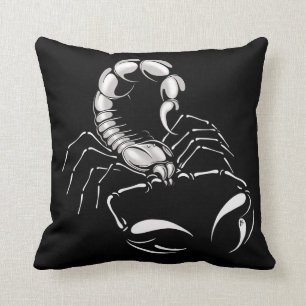 Not Funny Silver Scorpio Throw Pillow