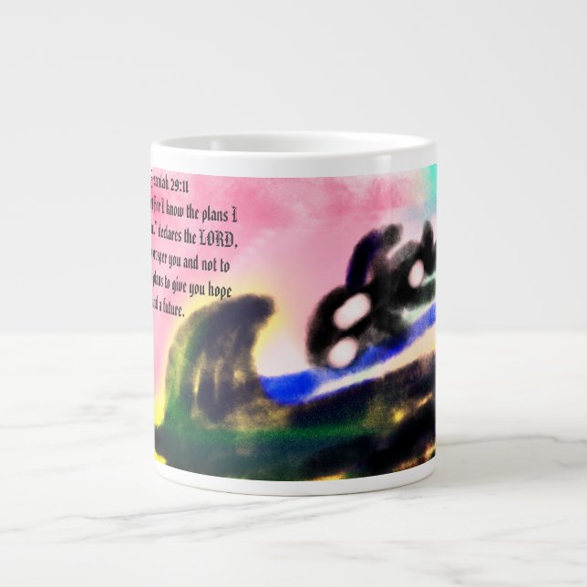 Not give up large coffee mug (Front)