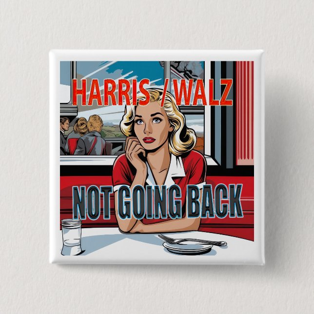 Not Going Back Kamala Button (Front)