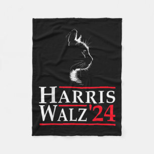 Not Going Back Kamala Harris Cat Lady 2024 Electio Fleece Blanket