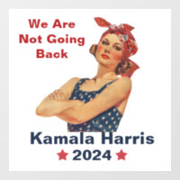 Not Going Back Kamala Harris Window Cling | Zazzle