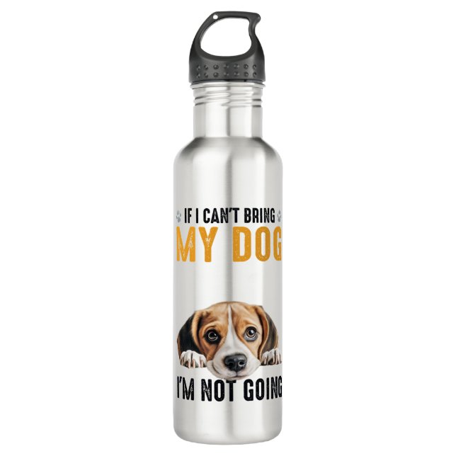 Not Going Beagle   710 Ml Water Bottle (Front)