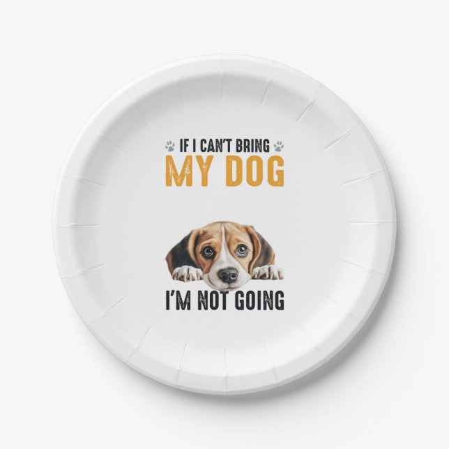 Not Going Beagle   Paper Plate (Front)