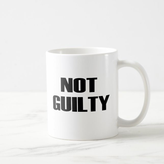 NOT GUILTY COFFEE MUG (Right)