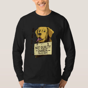 Not Guilty Dog Mugshot Prison   T-Shirt