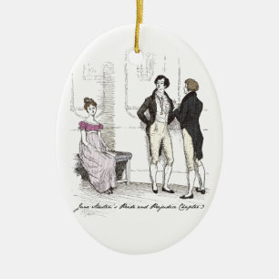 Not Handsome Enough, Jane Austen Pride & Prejudice Ceramic Ornament